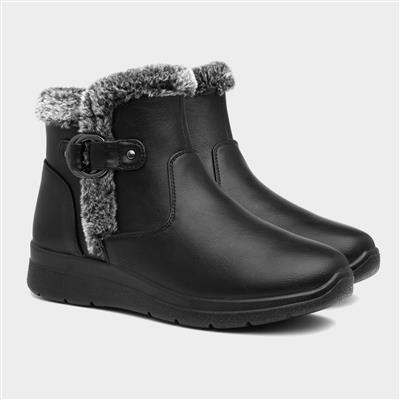Softlites Judy Womens Black Ankle Boot-185085 | Shoe Zone