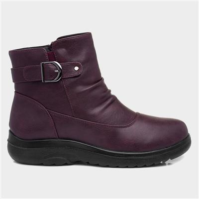 Jean Womens Purple Ankle Boot