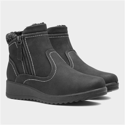 Softlites Jess Womens Black Ankle Boot-185127 | Shoe Zone