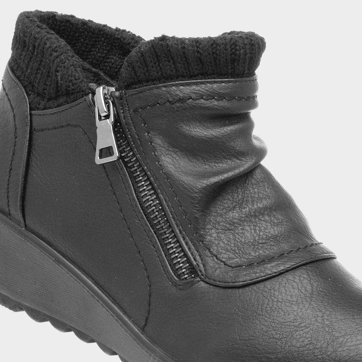 Softlites Womens Black Wedge Ankle Boot18518 Shoe Zone