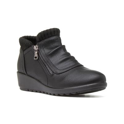 womens black wedge ankle boots