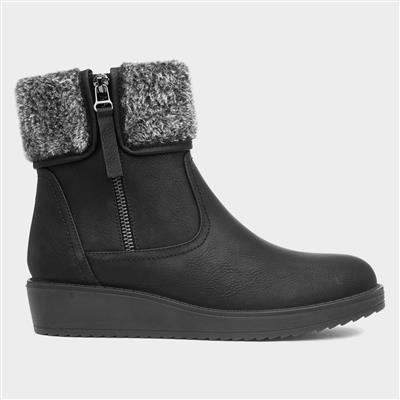 Jen Womens Black Ankle Boot