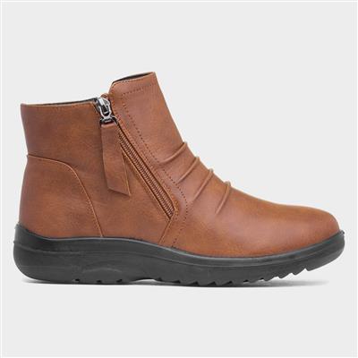 Joyce Womens Tan Ankle Boot