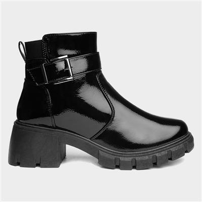 Shiny black boots womens deals