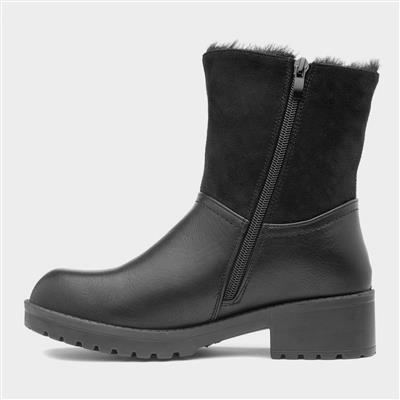 Lilley Mona Womens Black Ankle Boot-186113 | Shoe Zone