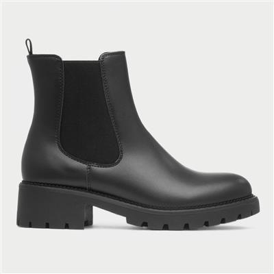 Mavis Womens Black Chunky Chelsea Boot