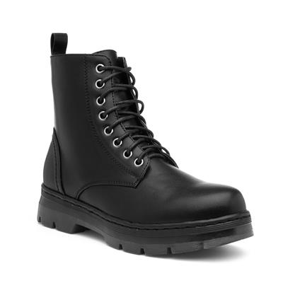 women's lace up ankle boots black