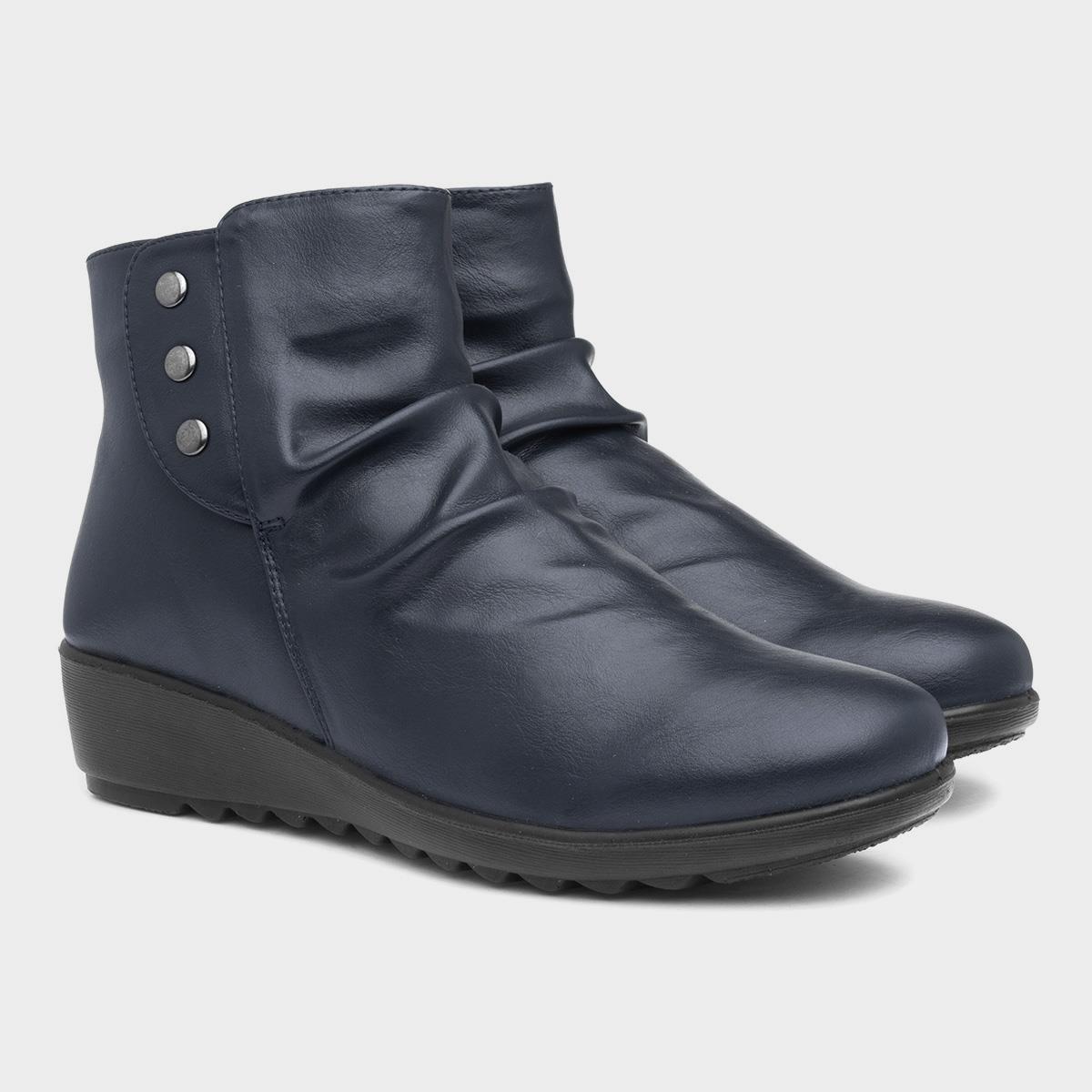 cushion walk navy boots