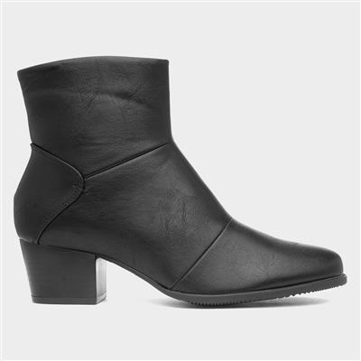 Madrid Womens Black Heeled Boot