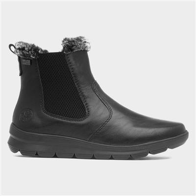 Antistress Womens Black Wedge Chelsea Boot