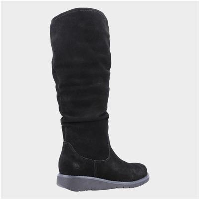 Hush Puppies Lucinda Black Boot-188044 | Shoe Zone