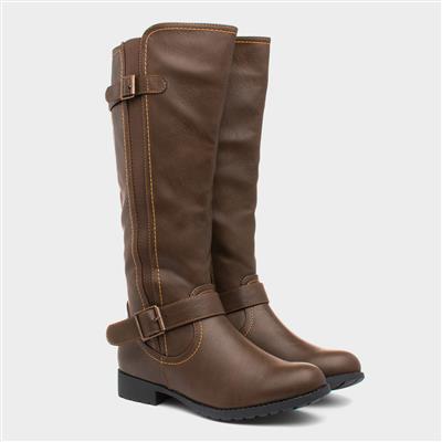 Lilley Marcy Womens Brown Knee High Boot-18804 | Shoe Zone