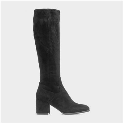 Milan Womens Black High Leg Heeled Boot