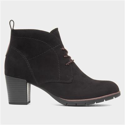 Womens Black Heeled Ankle Boot