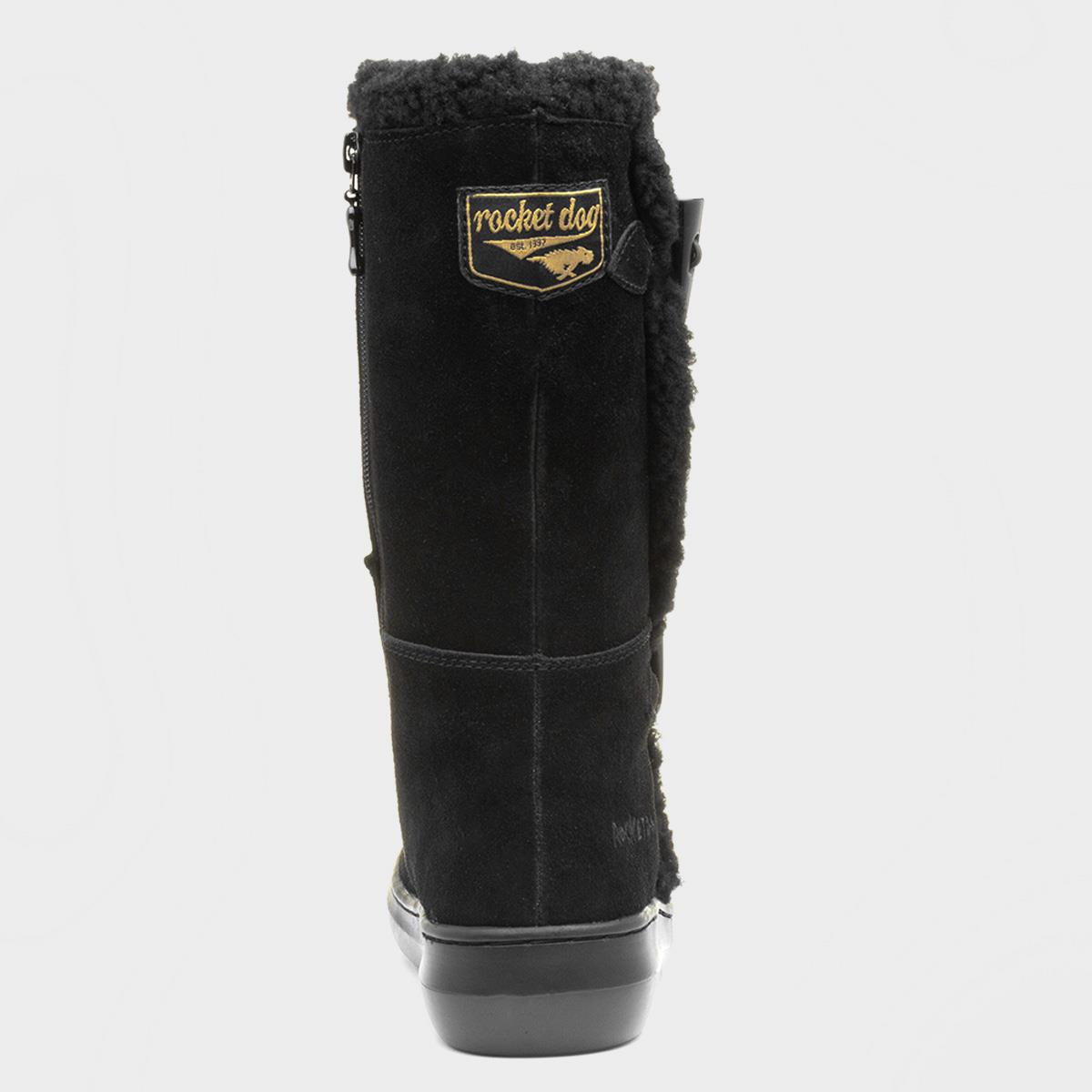 Rocket Dog Slope Womens Black Suede Calf Boot189215 Shoe Zone