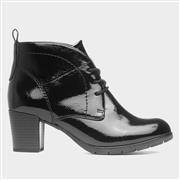 Marco Tozzi Womens Black Patent Heeled Boot (Click For Details)