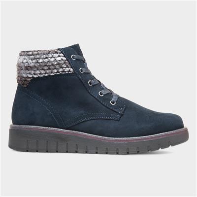 Comb Womens Navy Boot