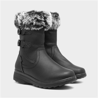 Cushion Walk Jill Womens Faux-Fur Boot-189512 | Shoe Zone