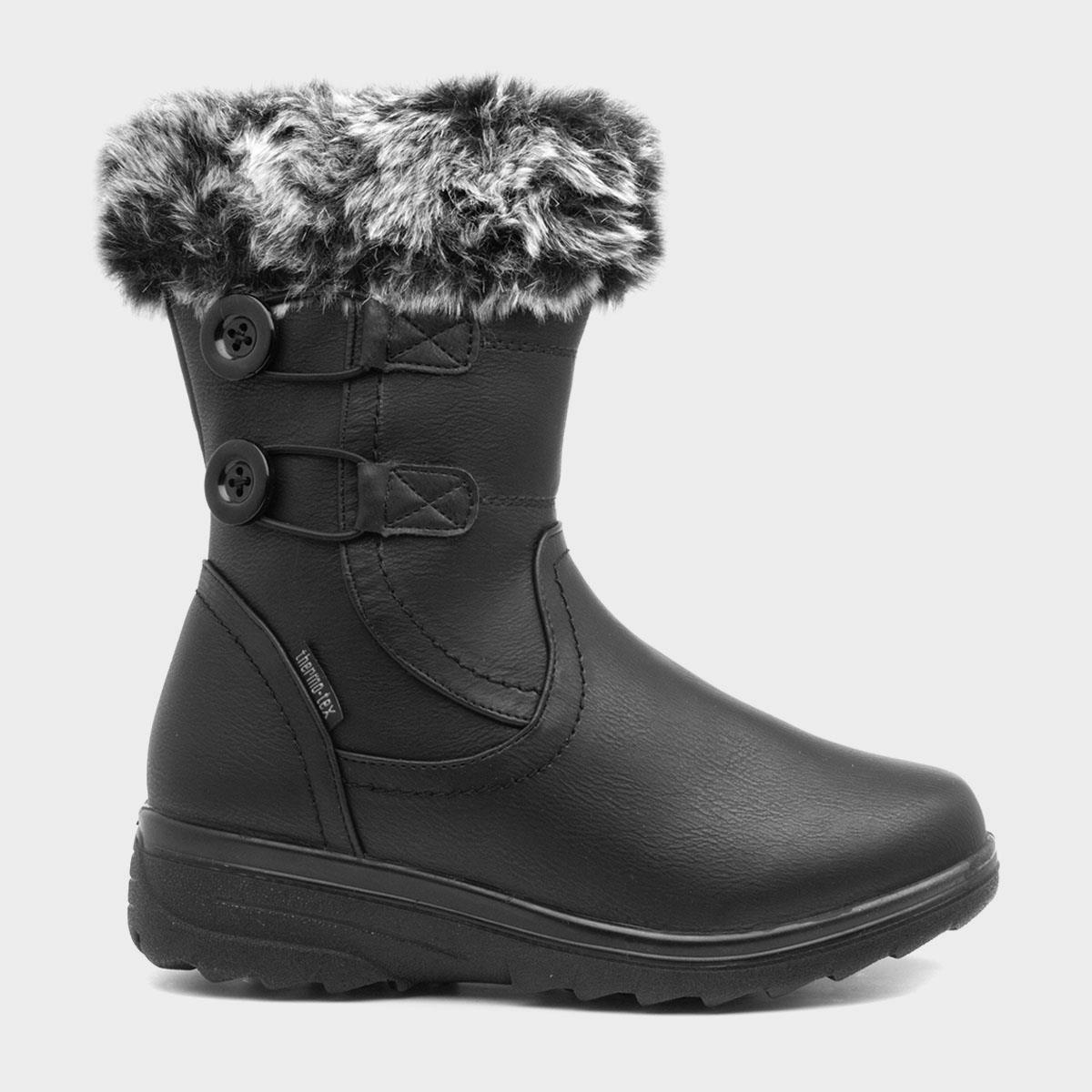 Cushion Walk Jill Womens Faux-Fur Boot-189512 | Shoe Zone