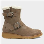 Hush Puppies Lexie Womens Taupe Leather Boot (Click For Details)