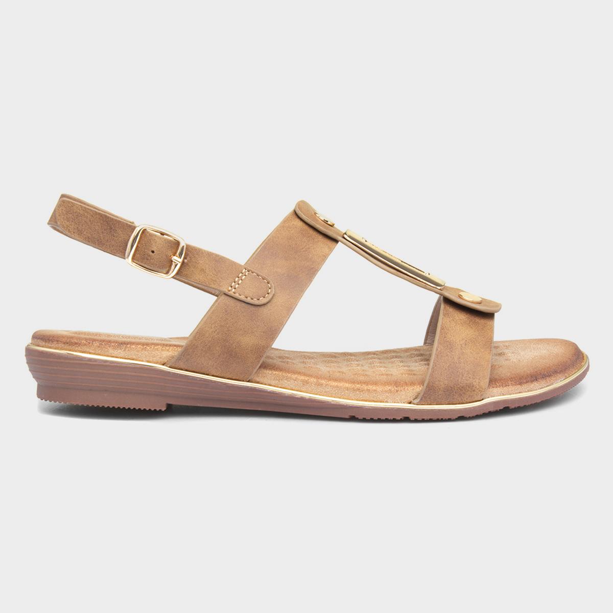 Womens tan hot sale leather sandals uk