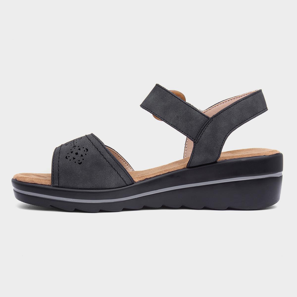 Lilley & Skinner Majorca Womens Black Sandal-190208 | Shoe Zone
