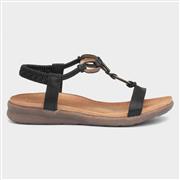 Heavenly Feet Sensation Womens Black Sandal (Click For Details)