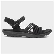 Skechers Reggae Slim Womens Black Strappy Sandal (Click For Details)