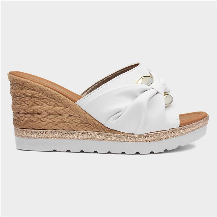 Lilley & Skinner Miami Womens White Mule-192048 | Shoe Zone