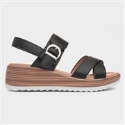 Heavenly Feet Destiny Womens Black Wedge Sandal (Click For Details)