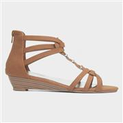 Lilley Sasha Womens Tan Wedge Sandal (Click For Details)