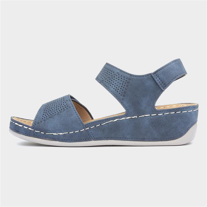 Comfy Steps Mull Navy Womens Sandals-193051 | Shoe Zone