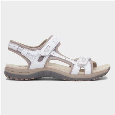 Frisco Womens White Easy Fasten Sandal