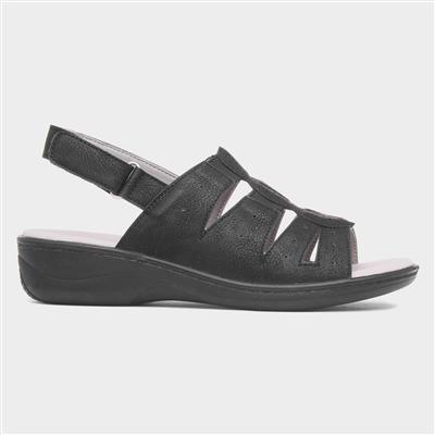 Synthia Womens Black Strappy Sandal