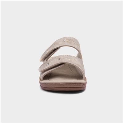 Gezer Womens Beige Stitch Mule-19566 | Shoe Zone