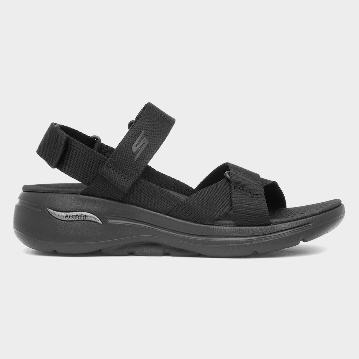 Skechers Go Walk Arch Fit Womens Black Sandals 19624 Shoe Zone