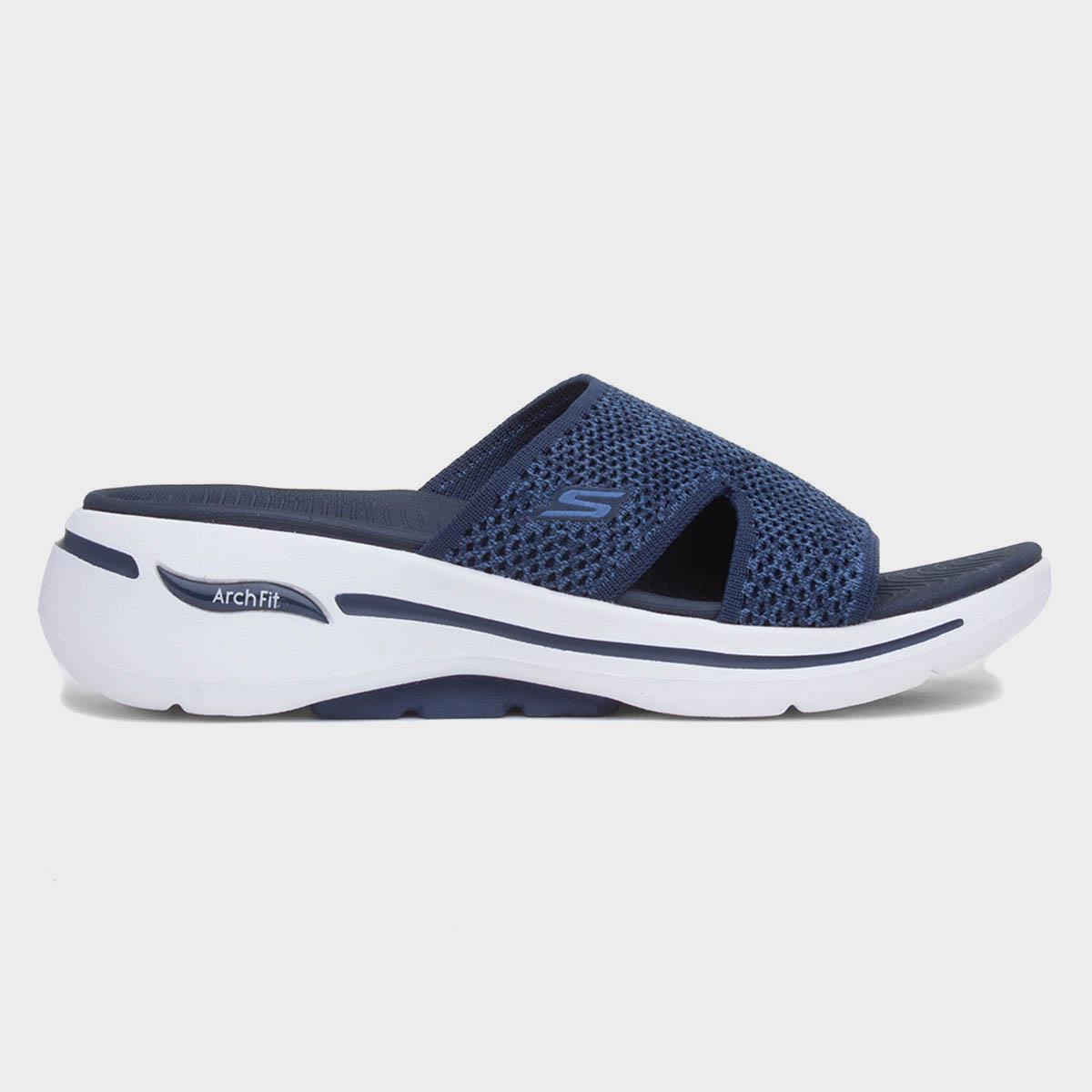 Skechers Go Walk Arch Fit Womens Navy Sandal 19628 Shoe Zone