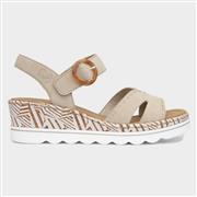 Rieker Antistress Womens Beige Wedge Sandal (Click For Details)