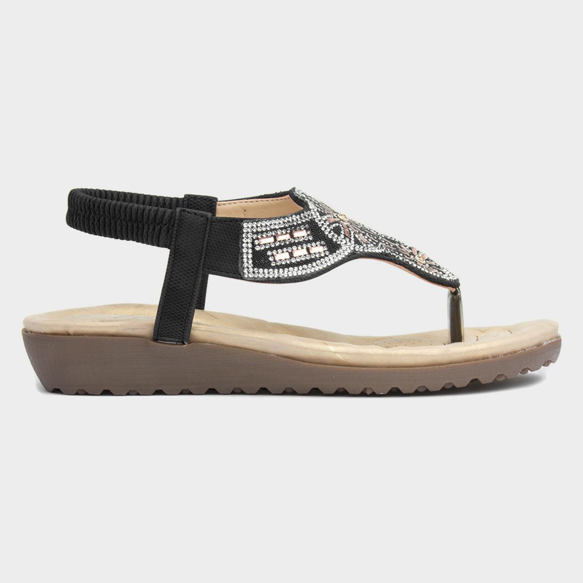 Black toe best sale post wedge sandals