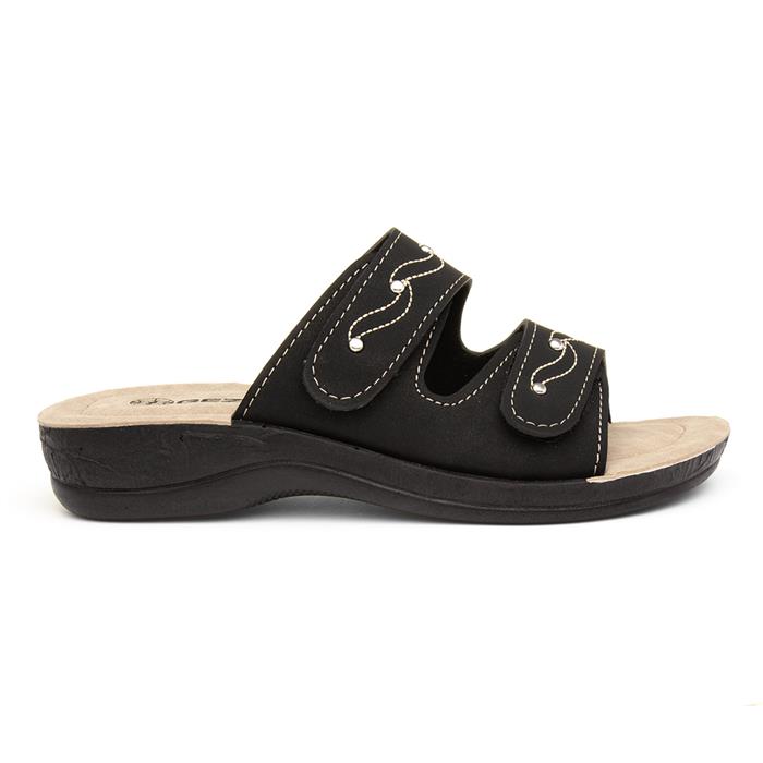 Gezer Womens Black Slip On Mule Sandal-19708 | Shoe Zone