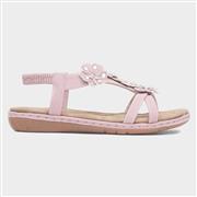 Lilley Suzzane Womens Pink Flower Sandal (Click For Details)