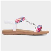 Lilley Simone Womens White Ribbon Twist Sandal (Click For Details)