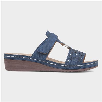 Sally Womens Navy Mule Sandal