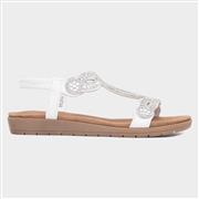 Lilley Sia Womens White Diamante Sandal (Click For Details)