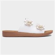 Lilley Sam Womens White Flower Mule Sandal (Click For Details)