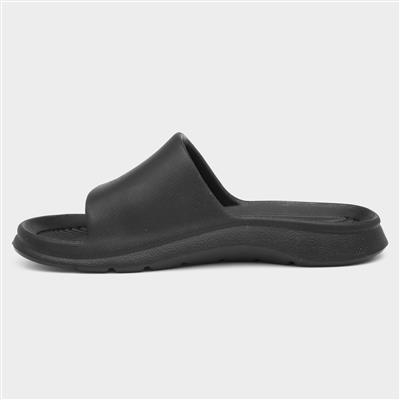Black Sporty Slider-198007 | Shoe Zone
