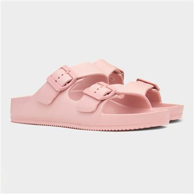 Shelly Womens Pink Double Buckle Sandal-19858 | Shoe Zone