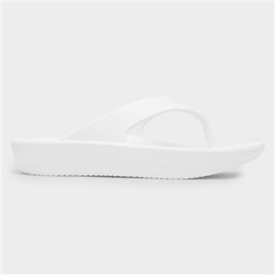 Shar Womens White Toe Post EVA Sandal