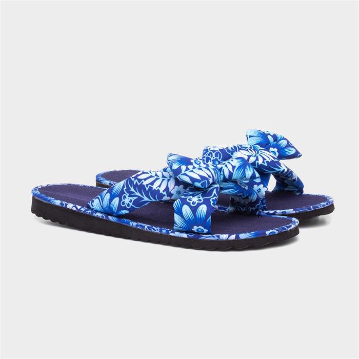 Softlites Womens Blue Beach Mule-19896 | Shoe Zone