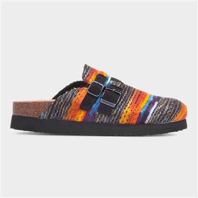 Abel Womens Multi Knitted Mule Sandal